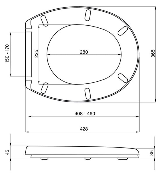Roca Zoom capac wc SoftClose alb WM861MD2Z000SF1