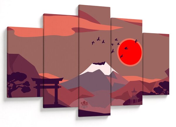 Tablou - Ilustrație a Muntelui Fuji (150x105 cm)