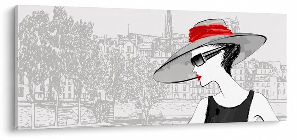 Tablou - Doamna la oraș (120x50 cm)