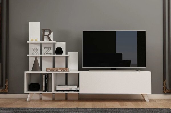 Comoda TV 505CRL1909, alb, PAL, 160x33x115 cm