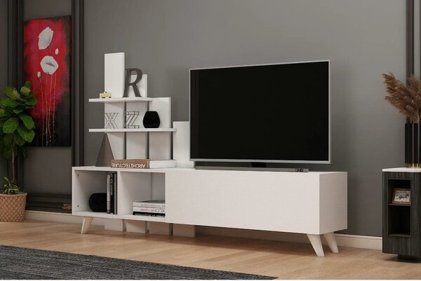 Comoda TV 505CRL1909, alb, PAL, 160x33x115 cm