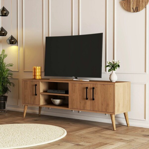 Comoda TV EXXEN, stejar, PAL, 150x34x52 cm