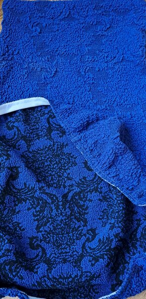 Set 6 huse elastice pentru scaune, model Jacquard Albastru