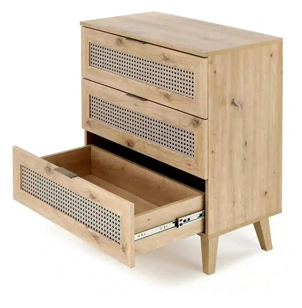 Comoda BORNEO, stejar artisan, PAL laminat, 80x40x85 cm