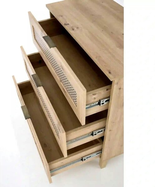 Comoda BORNEO, stejar artisan, PAL laminat, 80x40x85 cm