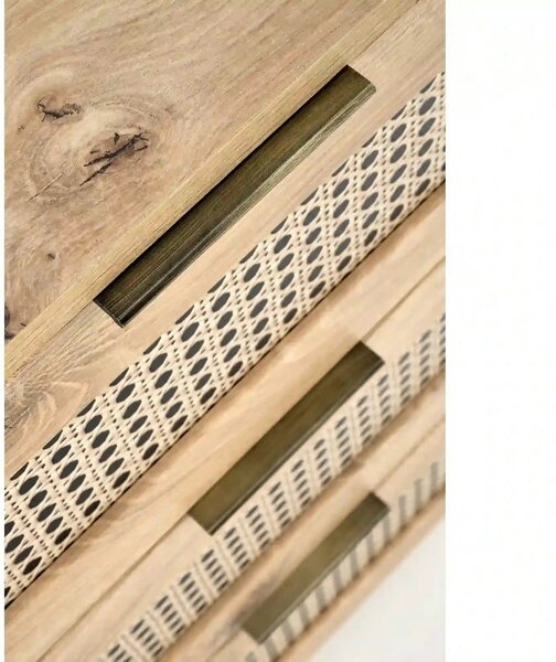 Comoda BORNEO, stejar artisan, PAL laminat, 80x40x85 cm