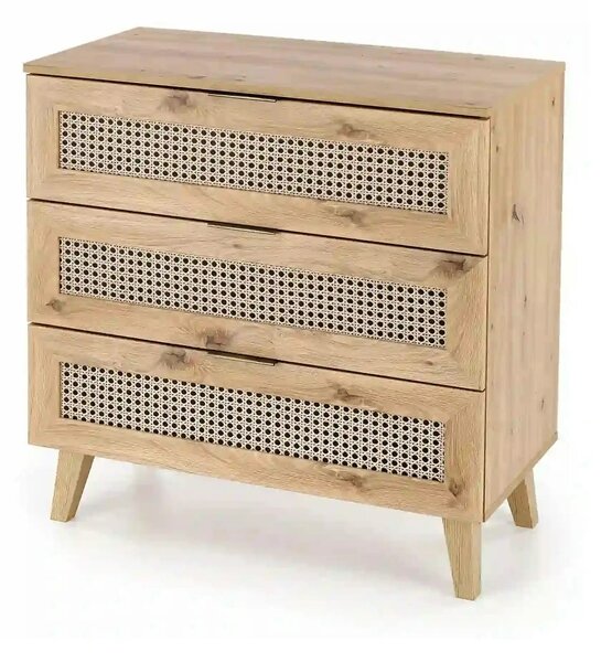 Comoda BORNEO, stejar artisan, PAL laminat, 80x40x85 cm