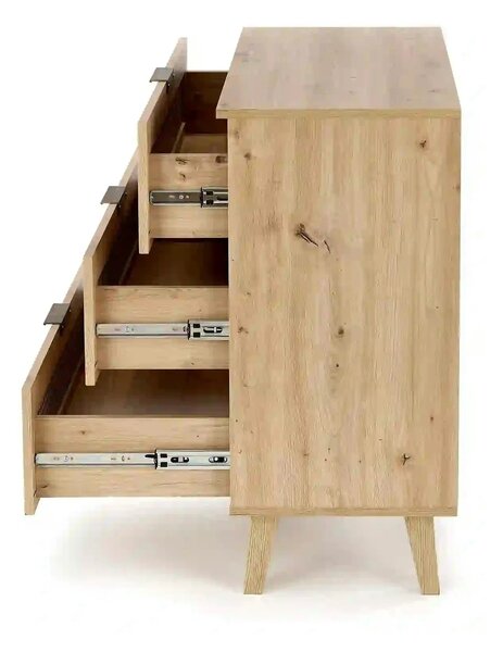 Comoda BORNEO, stejar artisan, PAL laminat, 80x40x85 cm