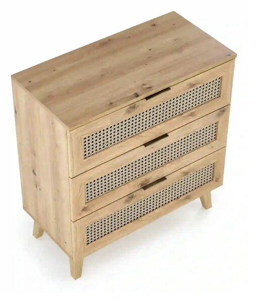 Comoda BORNEO, stejar artisan, PAL laminat, 80x40x85 cm