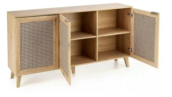 Comoda BORNEO, stejar artisan, PAL laminat, 160x40x85 cm