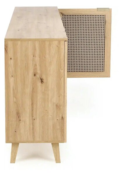 Comoda BORNEO, stejar artisan, PAL laminat, 160x40x85 cm