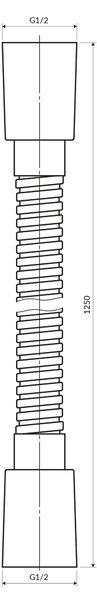Omnires furtun de duș 125 cm cupru 022-XCP