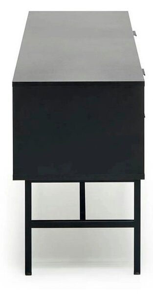 Comoda TV MURANO, stejar artisan/negru, PAL/metal, 150x40x61 cm