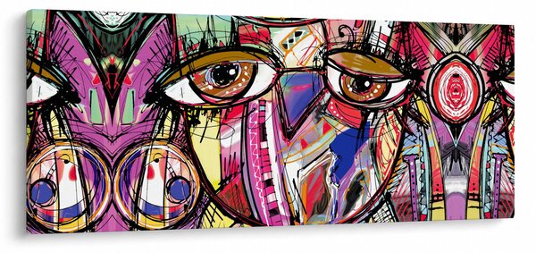 Tablou - Artă stradală - bufniță (120x50 cm)