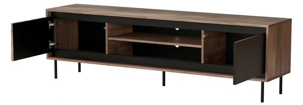 Comoda TV SWING RTV-1, nuc/negru, PAL laminat/metal, 180x40x53 cm