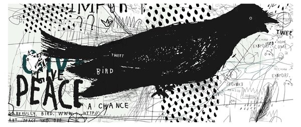 Tablou - Artă stradală - zarvă (120x50 cm)