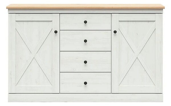 Comoda FRIJA, alb pin andersen/stejar artisan, PAL melaminat, 153x44x9