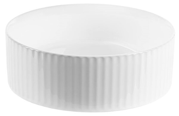 Invena Glamour lavoar 37x37 cm rotund de blat alb luciu CE-63-001