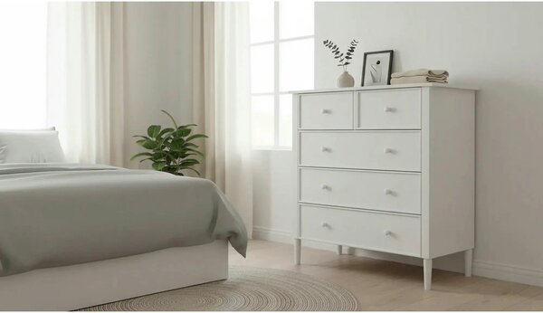 Comoda TEANA, alb, 80x40x95 cm
