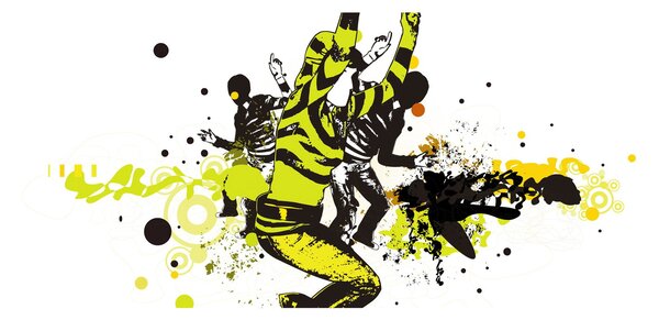 Tablou - Street dance (120x50 cm)