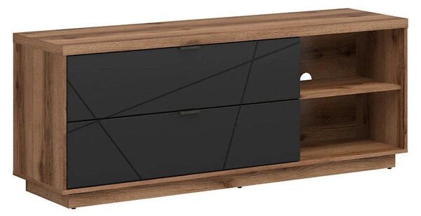 Comoda TV FORN, nuc/negru mat, PAL melaminat, 156x43x61 cm