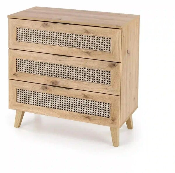 Comoda BORNEO, stejar artisan, PAL laminat, 80x40x85 cm