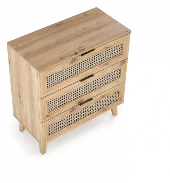 Comoda BORNEO, stejar artisan, PAL laminat, 80x40x85 cm
