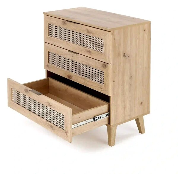 Comoda BORNEO, stejar artisan, PAL laminat, 80x40x85 cm