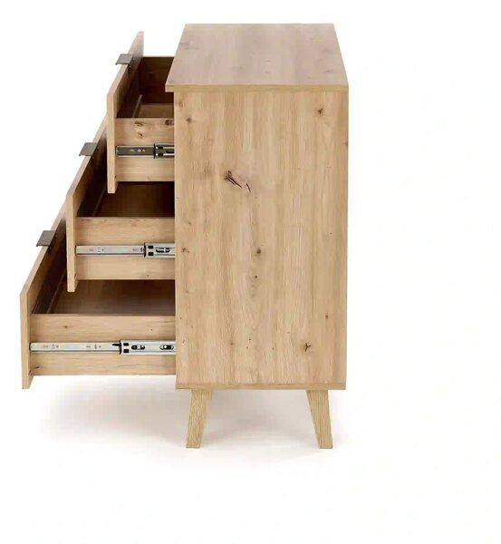 Comoda BORNEO, stejar artisan, PAL laminat, 80x40x85 cm
