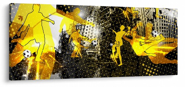 Tablou - Fotbal în marele oraș (120x50 cm)
