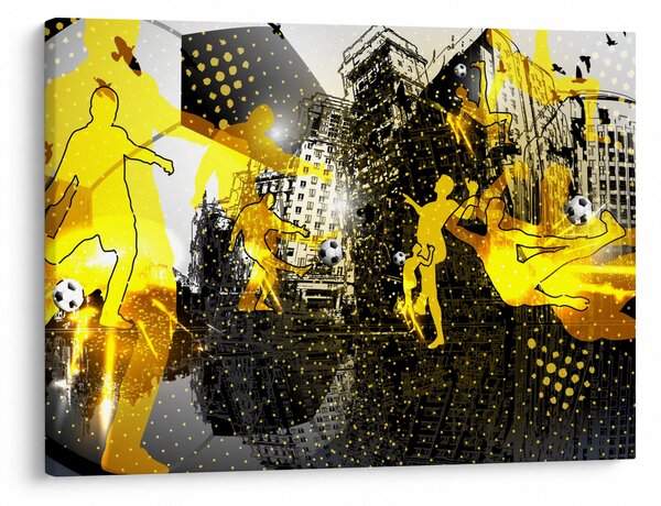 Tablou - Fotbal în marele oraș (70x50 cm)