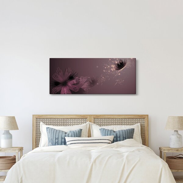 Tablou - Floare și fluture (120x50 cm)