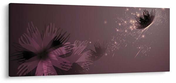 Tablou - Floare și fluture (120x50 cm)