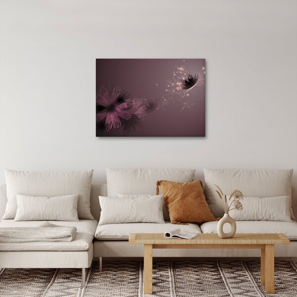 Tablou - Floare și fluture (70x50 cm)