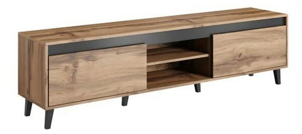 Comoda TV NORD, stejar wotan/gri antracit, PAL laminat, 170x38x49 cm