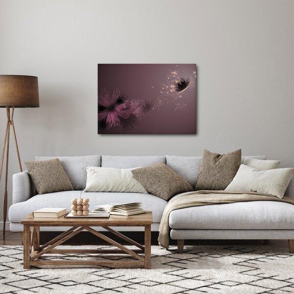 Tablou - Floare și fluture (70x50 cm)