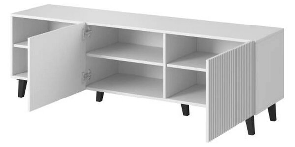 Comoda TV PAFOS, alb, PAL laminat, 150x40x52 cm
