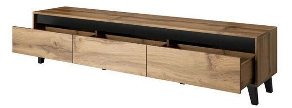 Comoda TV NORD, stejar wotan/gri antracit, PAL laminat, 185x38x42 cm