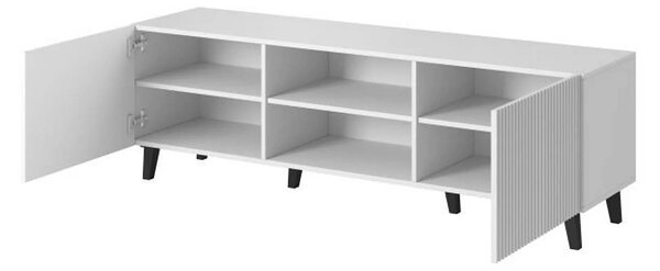 Comoda TV PAFOS, alb, PAL laminat, 150x40x52 cm