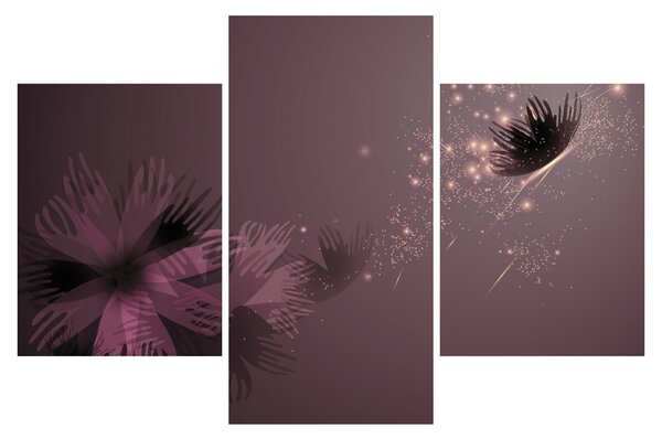 Tablou - Floare și fluture (90x60 cm)