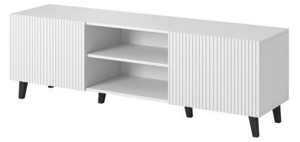Comoda TV PAFOS, alb, PAL laminat, 150x40x52 cm