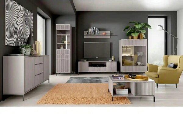 Comoda TV LINKASTYLE LS4, casmir, PAL, 165x41x56 cm