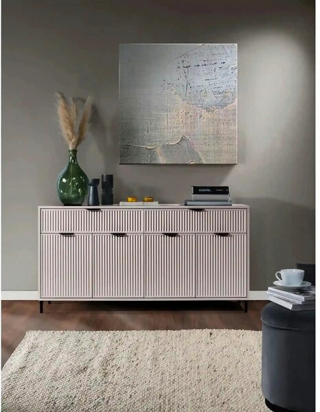 Comoda dormitor moderna LINKASTYLE LS1, casmir, PAL, 165x41x86 cm