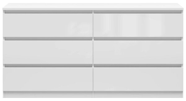 Comoda TETRIX, alb lucios, PAL, 150x45x76 cm