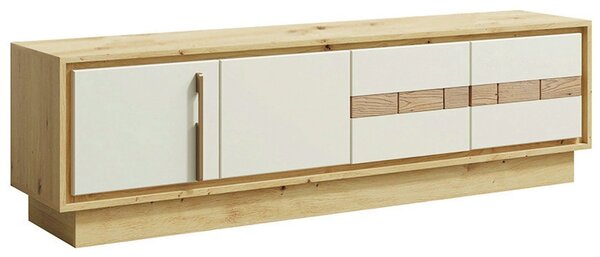 Comoda TV KEKS K4a, stejar/casmir, PAL laminat, 170x37x49 cm