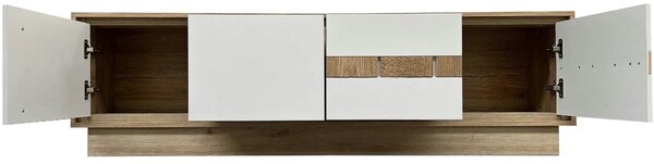 Comoda TV KEKS K4a, stejar/casmir, PAL laminat, 170x37x49 cm