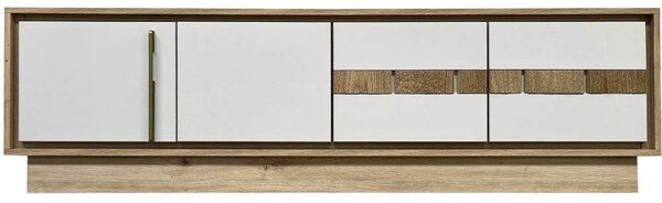 Comoda TV KEKS K4a, stejar/casmir, PAL laminat, 170x37x49 cm