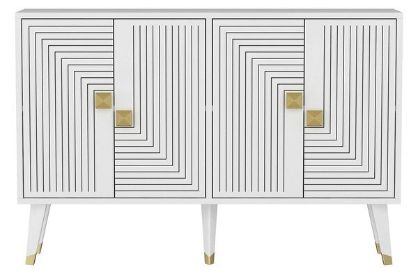 Comoda AHART, alb, PAL melaminat, 120x30x80 cm