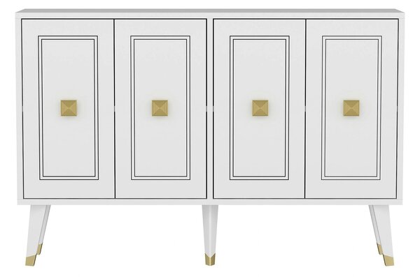 Comoda HARTIN, alb, PAL melaminat, 120x30x80 cm
