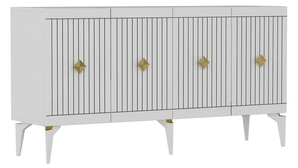 Comoda MIDAS, alb, PAL melaminat, 150x40x79 cm